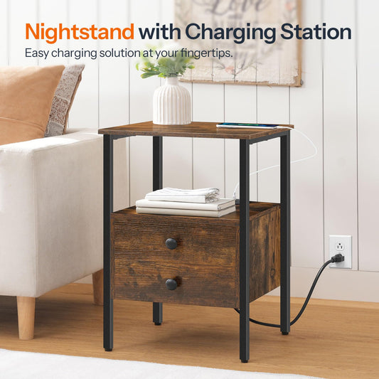 End Table with Charging Station