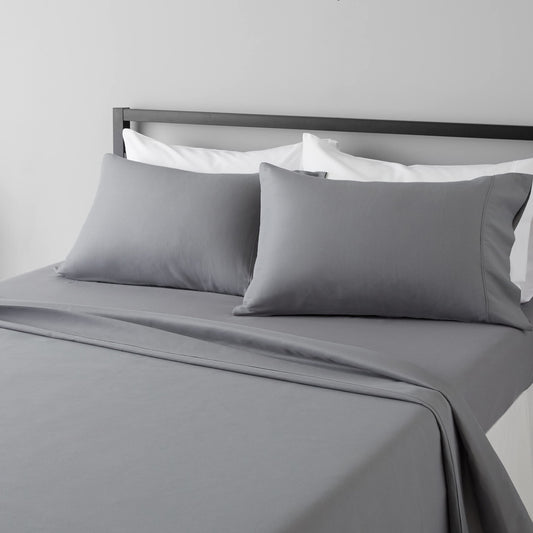 Wrinkle free microfiber 4 piece bed sheet set