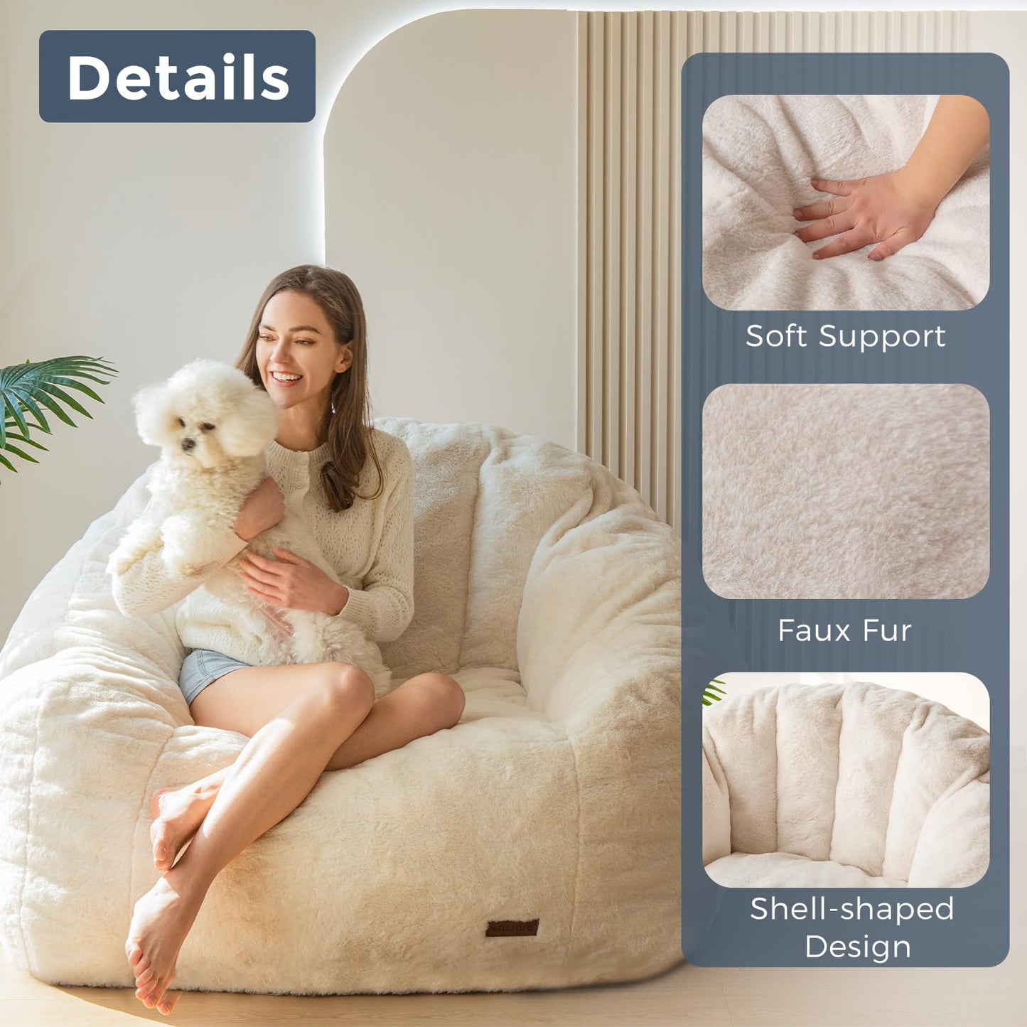 Oversized Bean Bag Couch for Adults and Kids