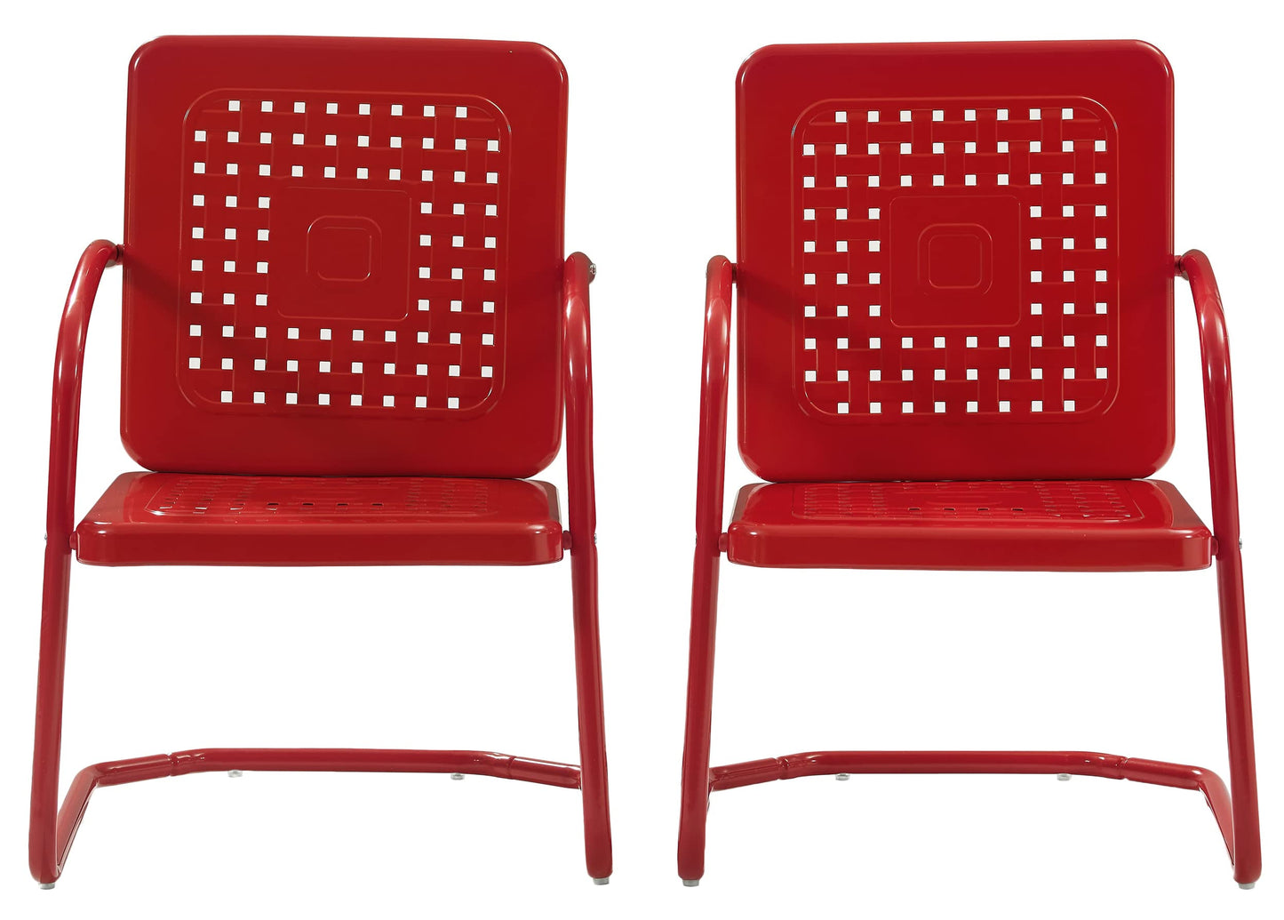 2-Piece Outdoor Chair Set - Retro Metal Patio Chairs