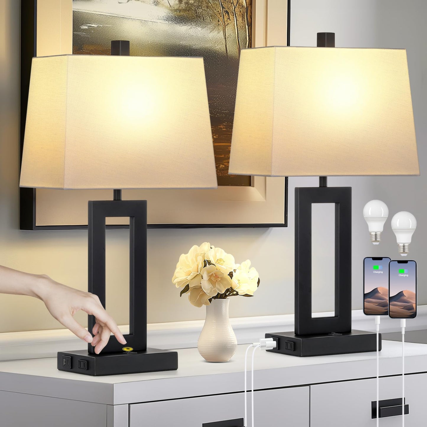 Elegant Table Lamp Set of 2