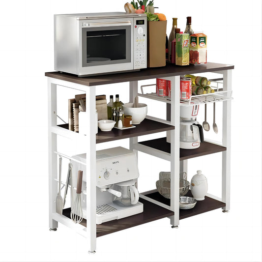 Walnut Black Kitchen  Rack