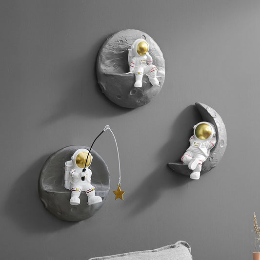 3 Pcs Astronauts Wall Sculpture Decor for Kids Room