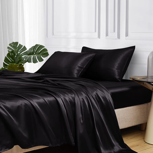4 Pcs Silky Bedding Set Sheets