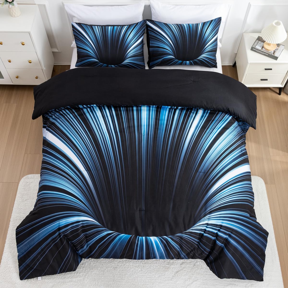 3D Abstract Geometric Comforter Set