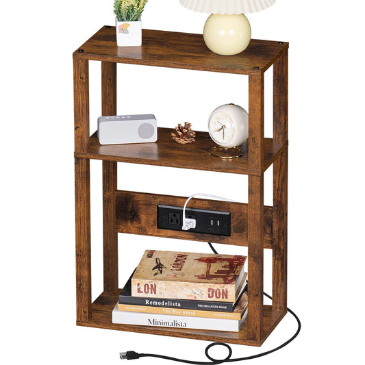 Side Table with Charging Station