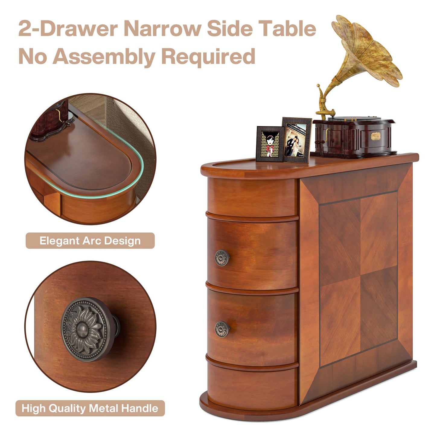 Wood End Table Set