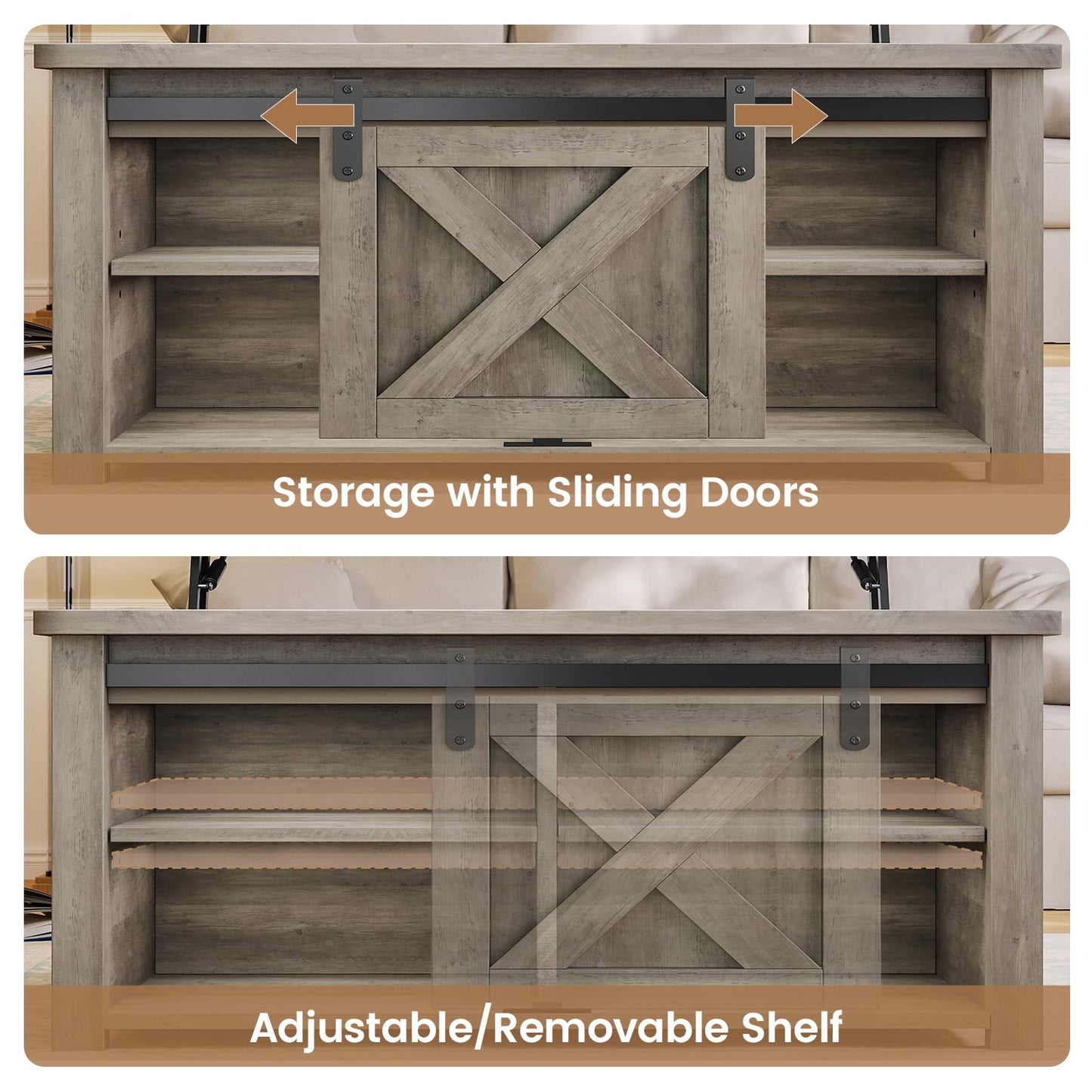 31.5" Lift Top Coffee Table With Storage