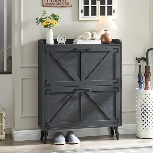Farmhouse Style Shoe Storage Cabinet