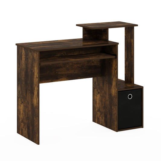 Amber Pine/Black Computer Desk
