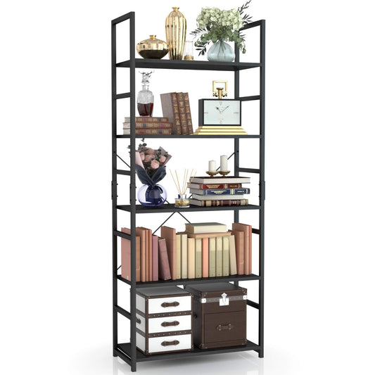 Black 5 Tier Bookshelf