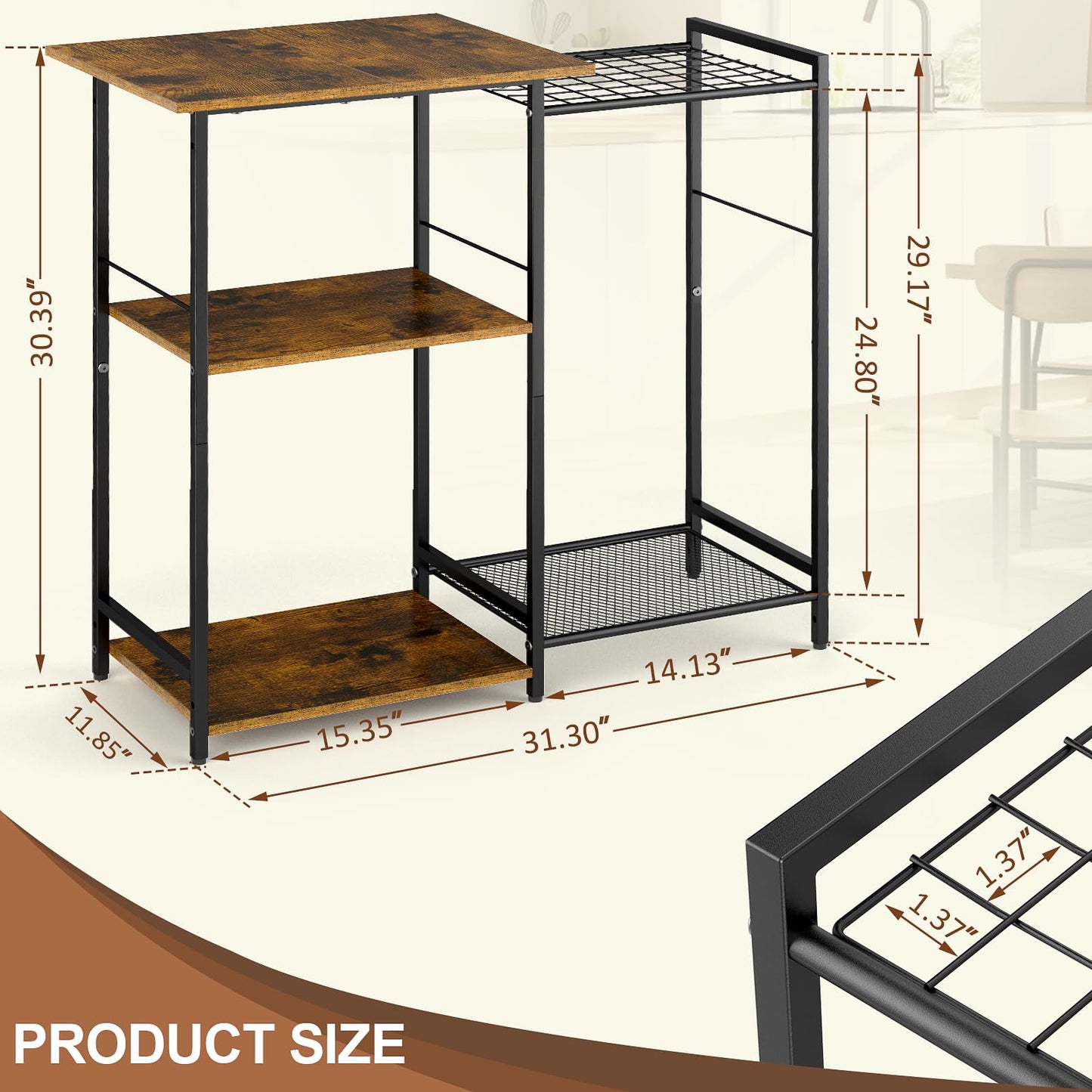 Black Kitchen Rack