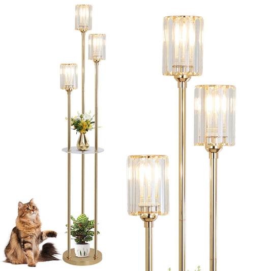 Modern Floor Lamp with Shelves