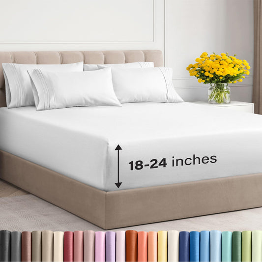 Extra Deep Queen Sheet Set - 6 Piece