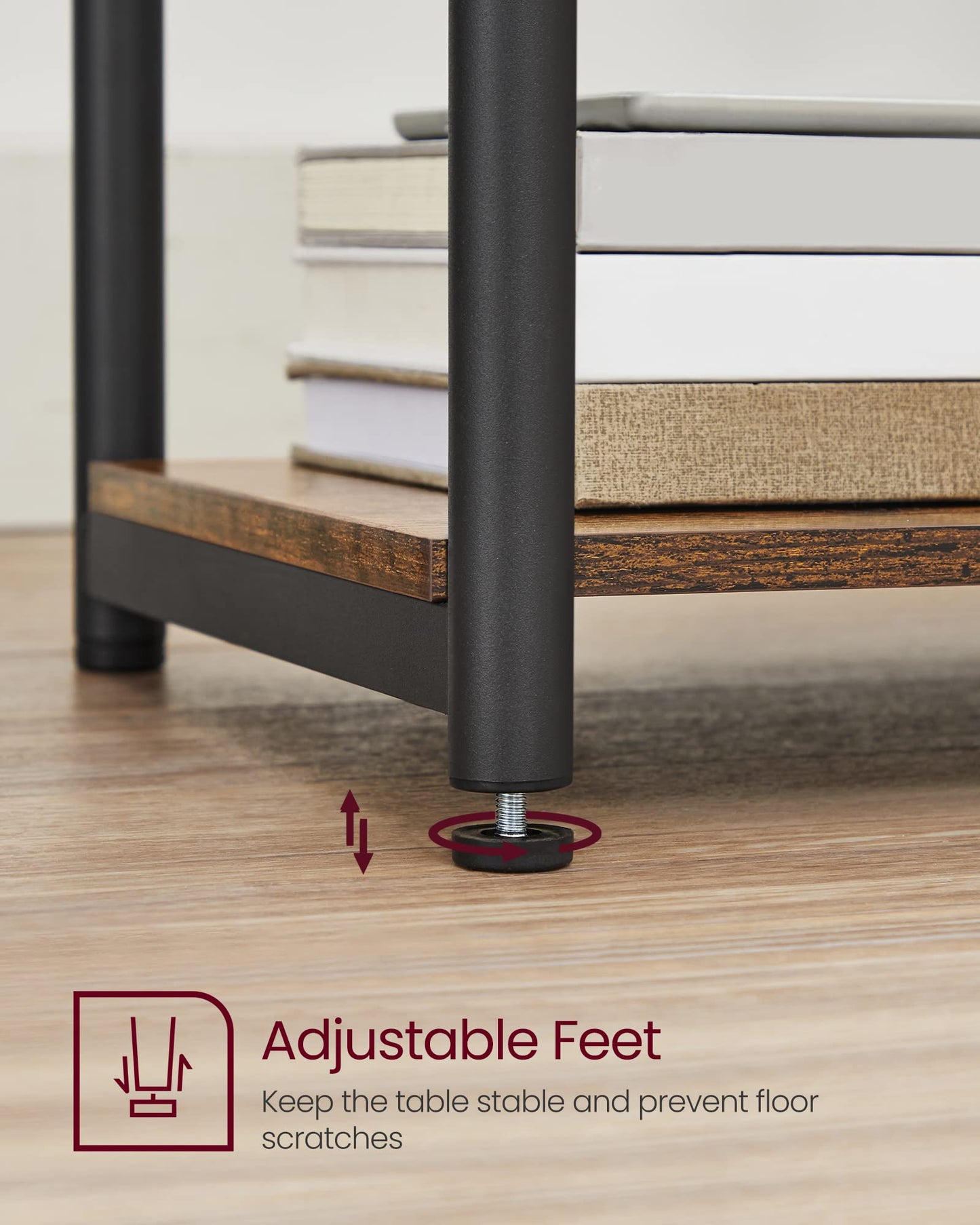 Rustic Brown + Classic Black  SideTable