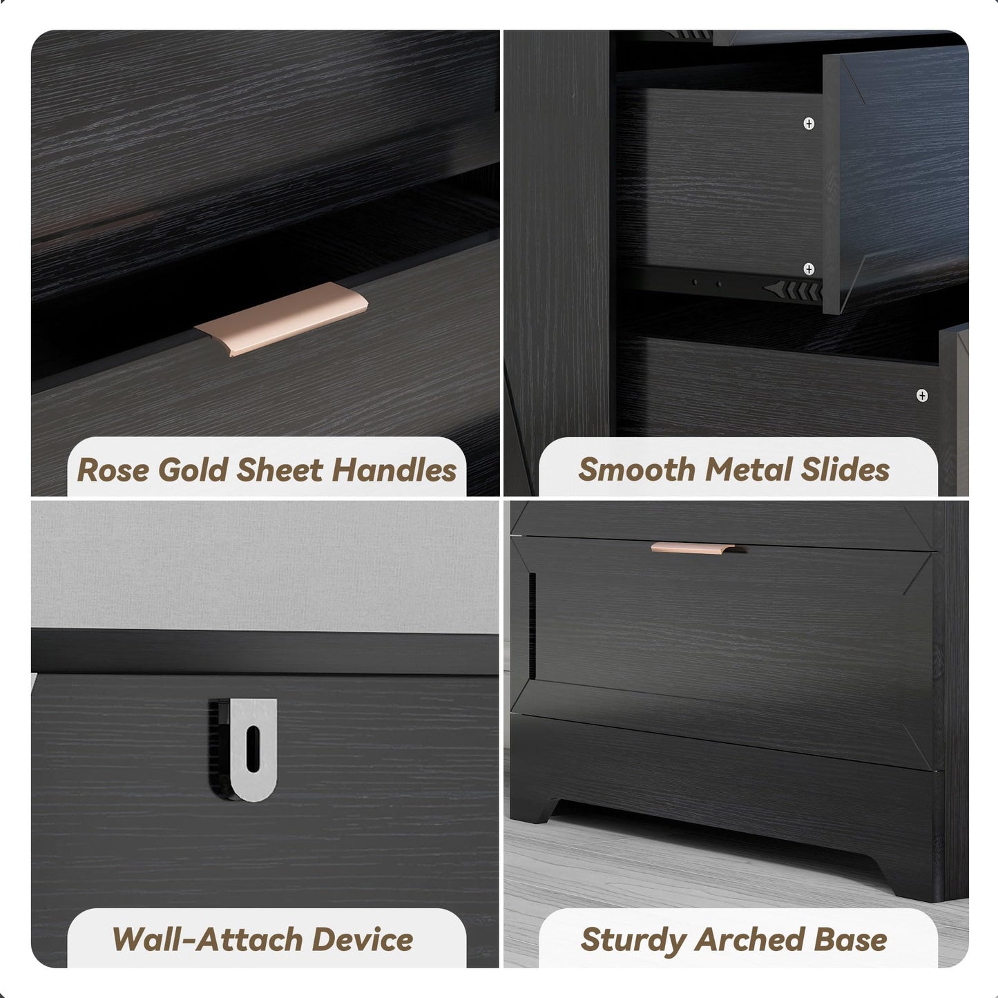 4 Drawer Dresser for Bedroom - Chest of Drawers
