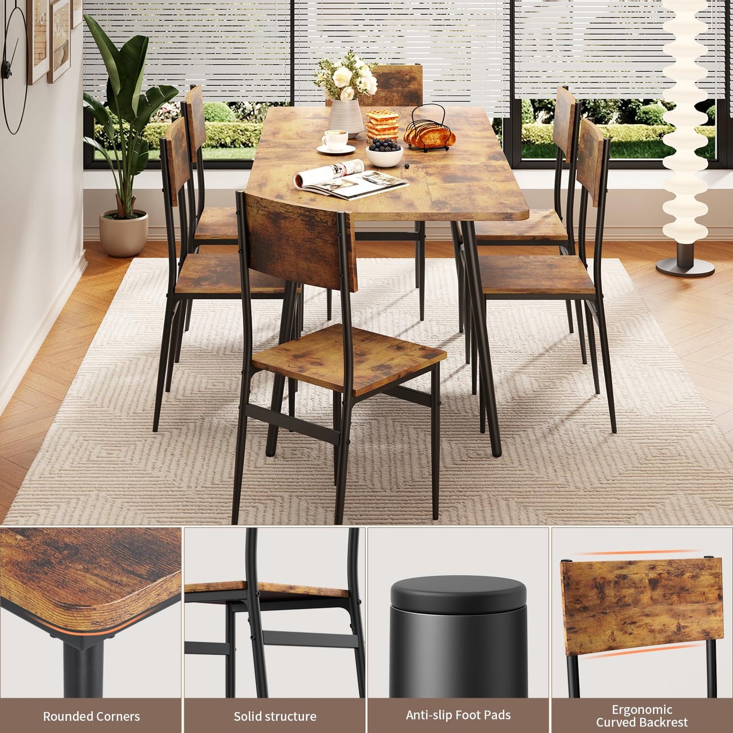 Extendable Dining Table Set