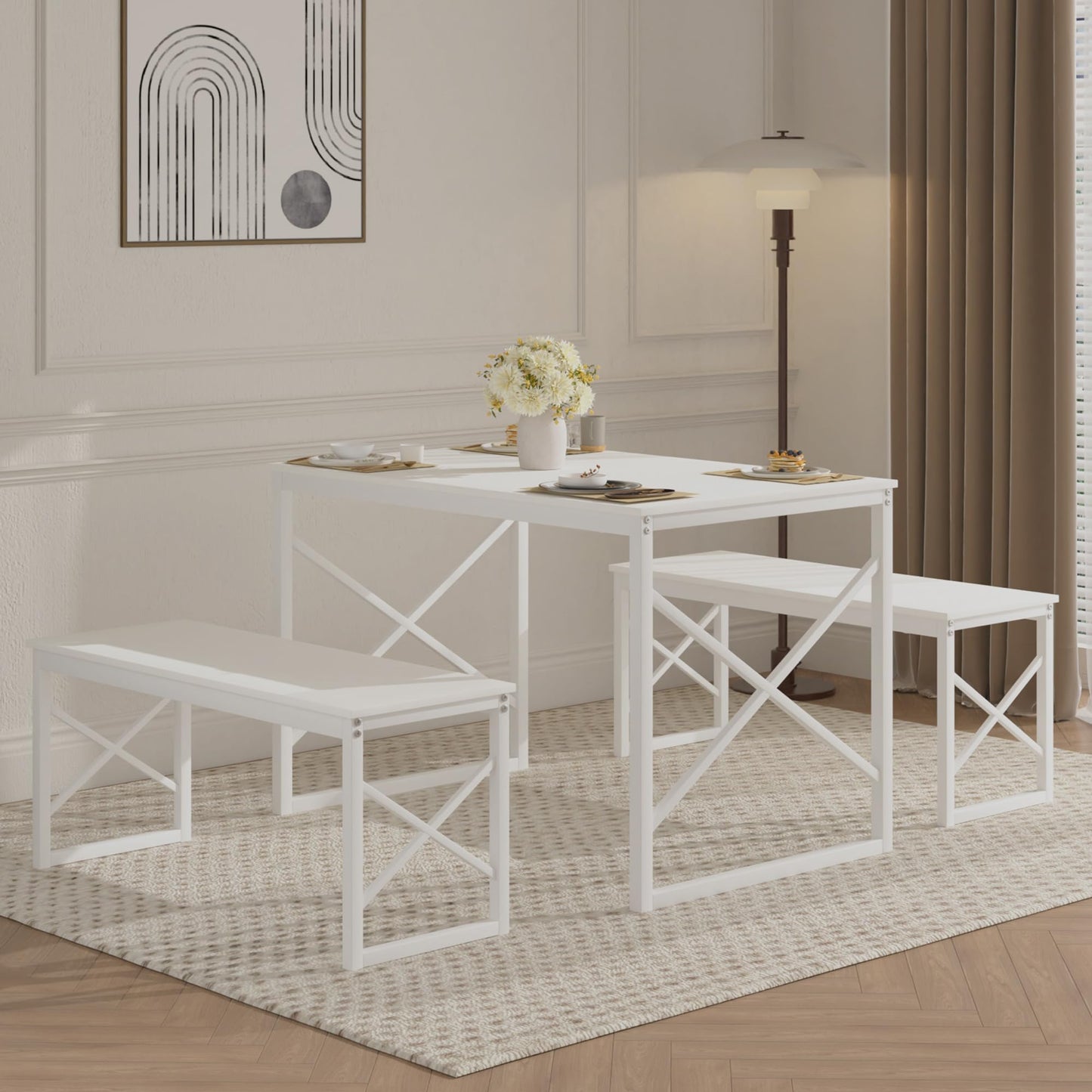 Kitchen Table with 2 Benches