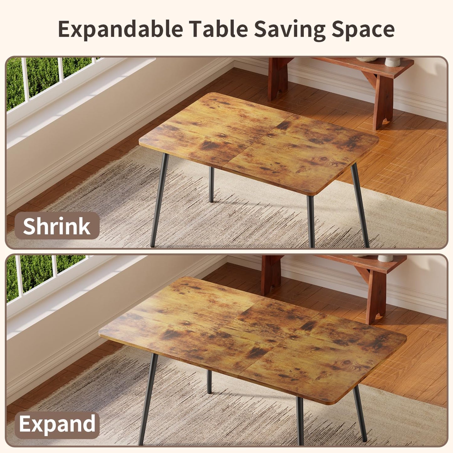 Extendable Dining Table Set