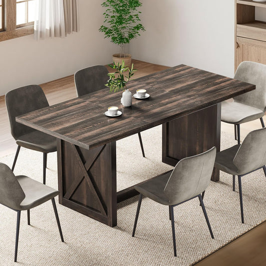 Grey Large Farmhouse Dining Table