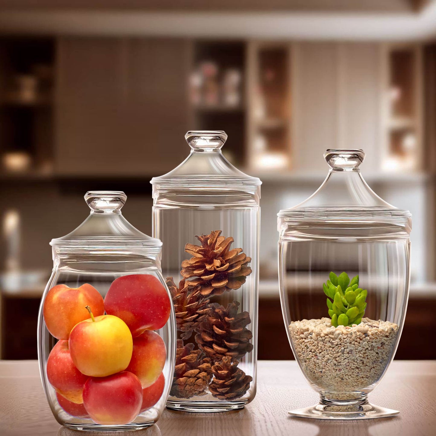 Clear Amazing Candy/Food Jars (3-Piece Set)