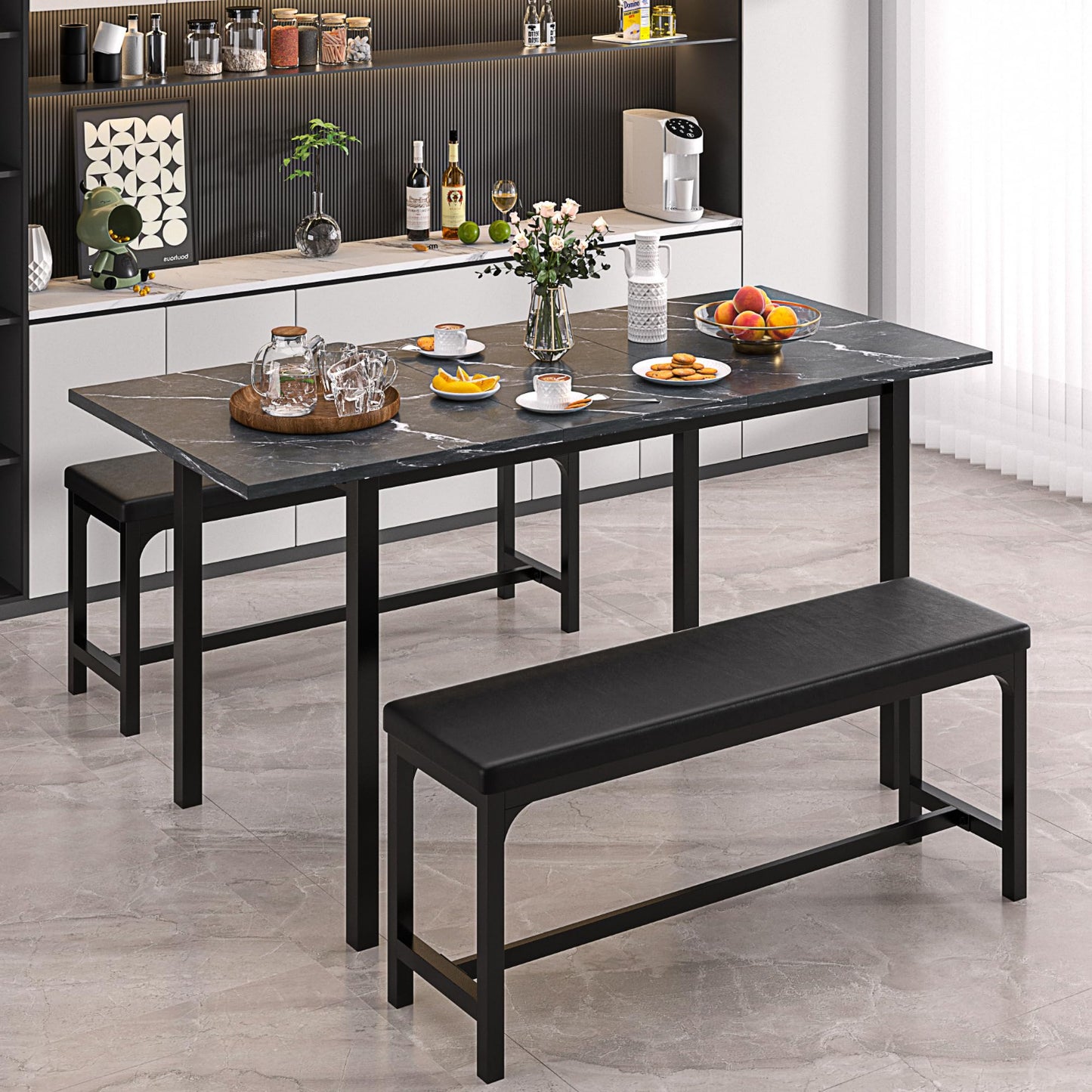 Black Extendable Kitchen Table