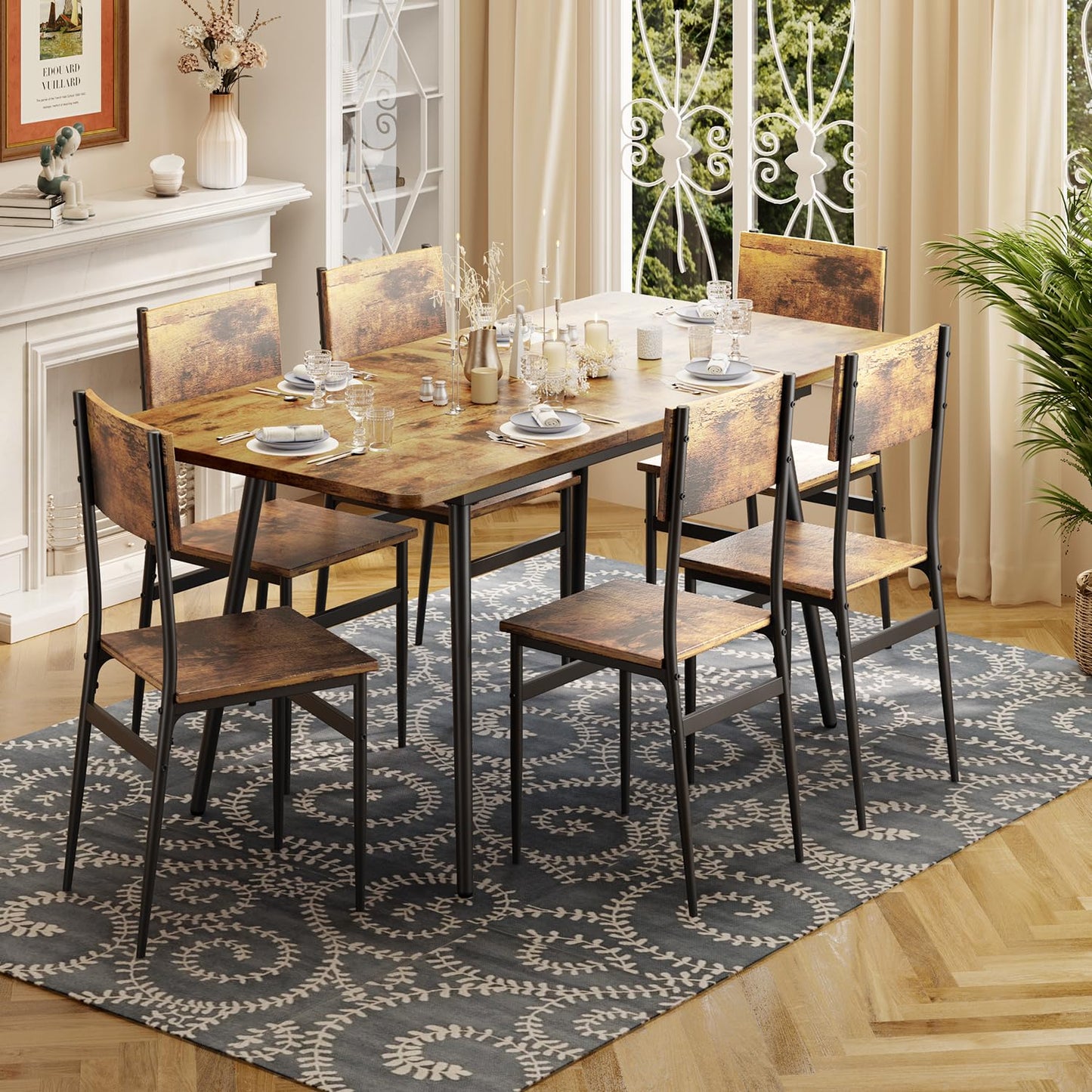 Extendable Dining Table Set