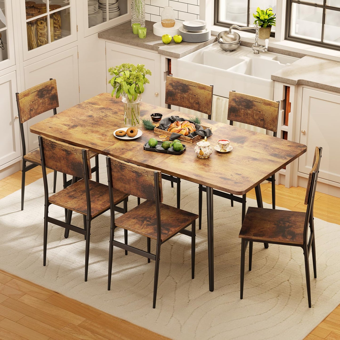 Extendable Dining Table Set