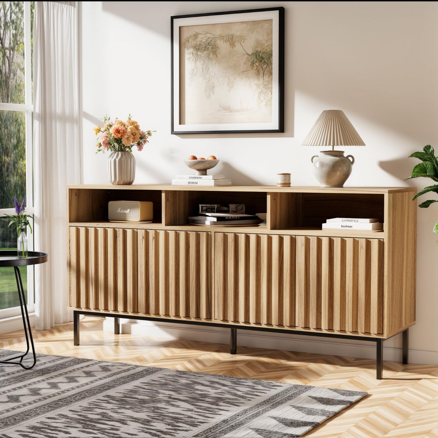 Mid Century Modern Sideboard Buffet with Storage