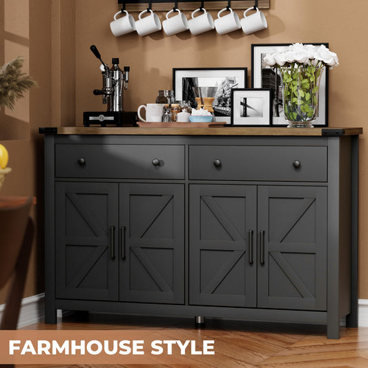 55" Sideboard Buffet Cabinet with Storage