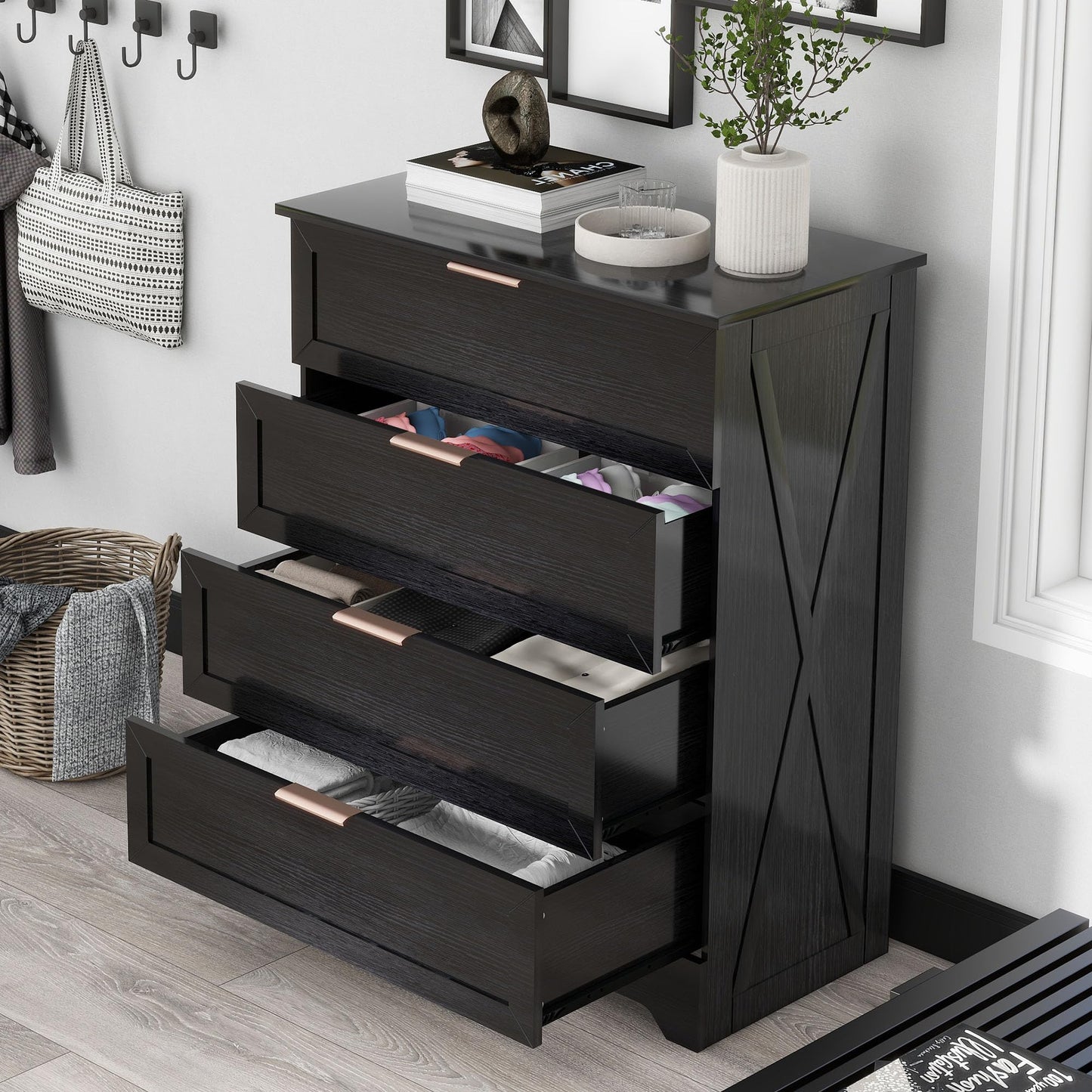 4 Drawer Dresser for Bedroom - Chest of Drawers