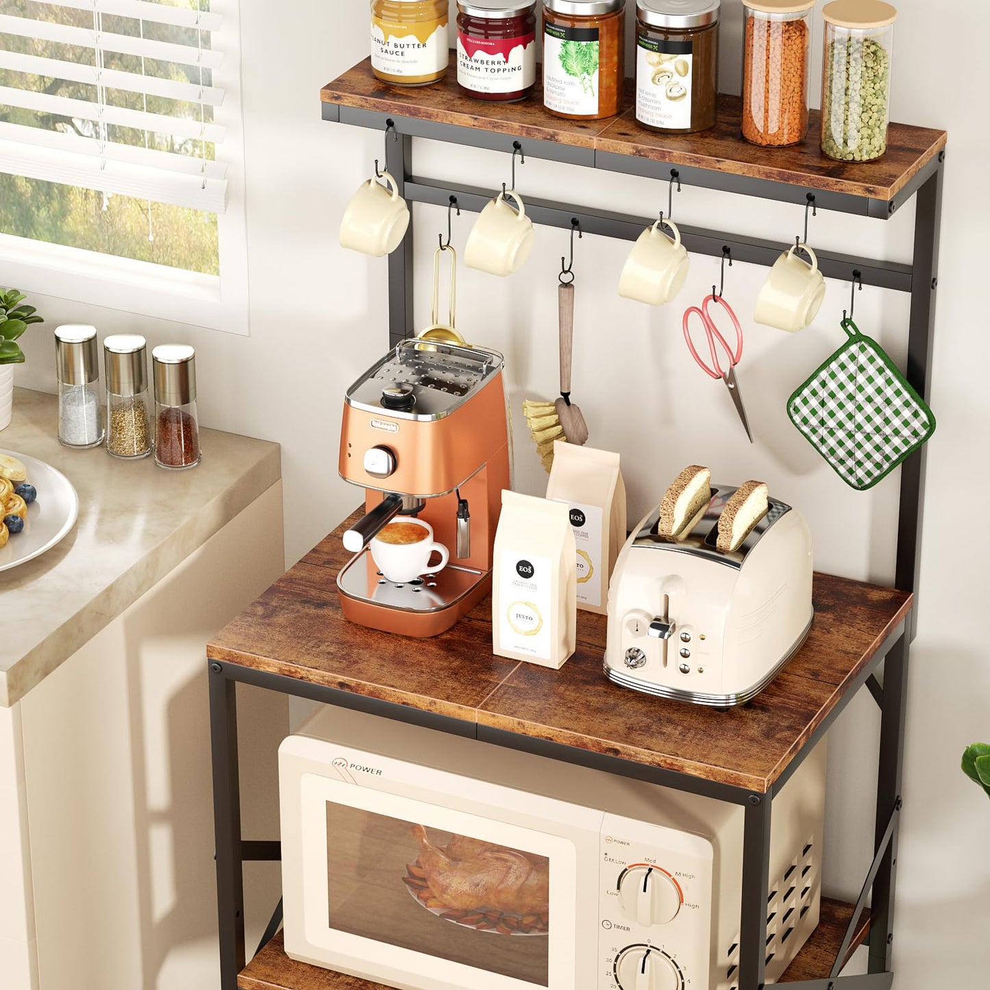 Rustic Brown Coffee Bar Table