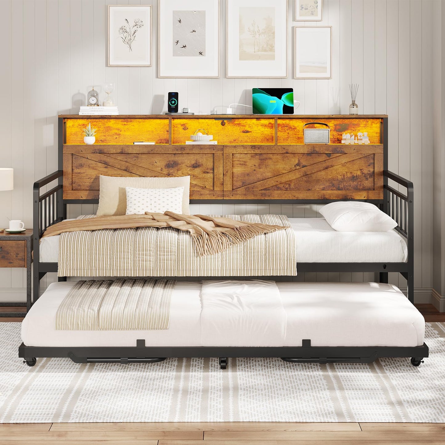 Day Bed with Trundle Bed Twin
