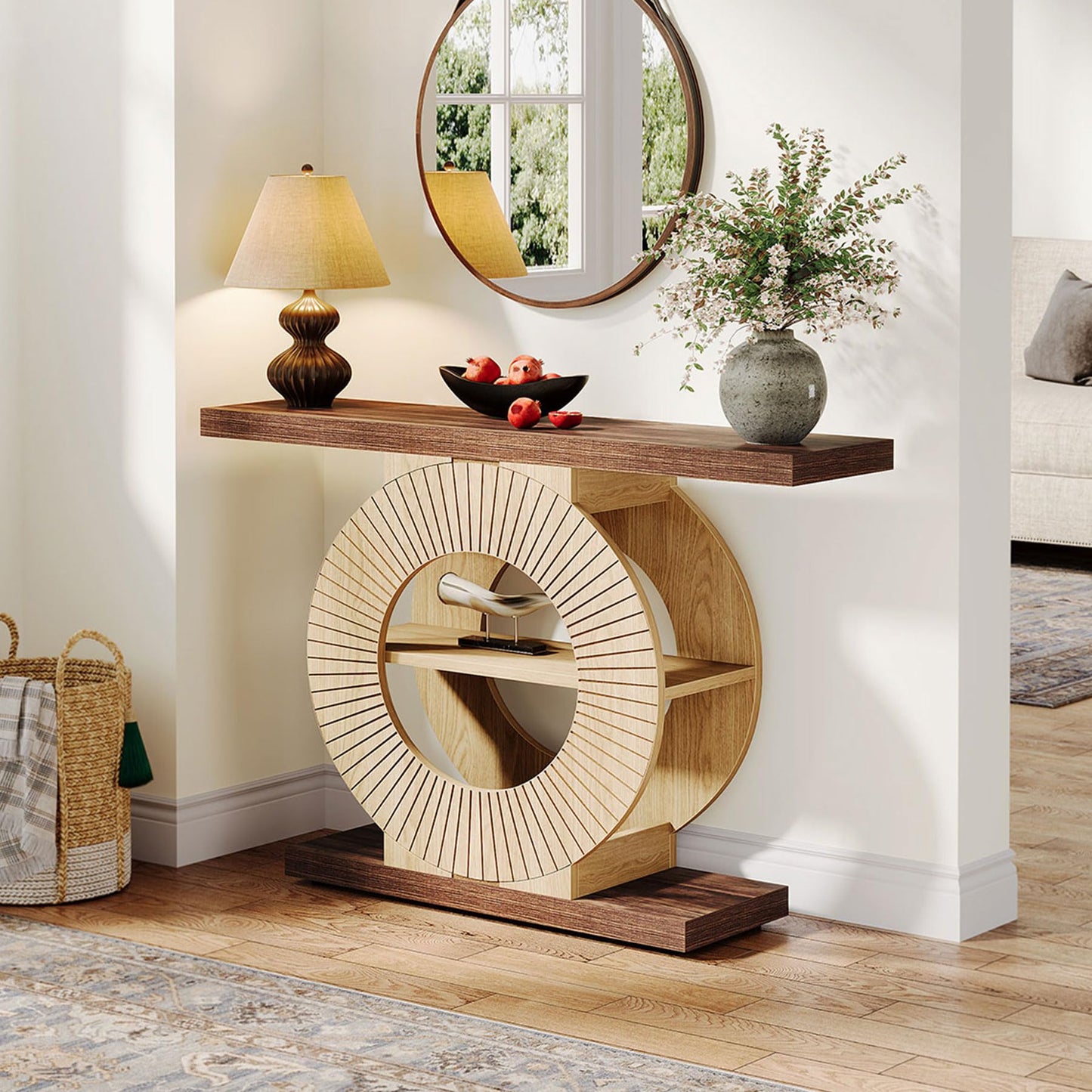 Entryway Sofa Table with Shelves