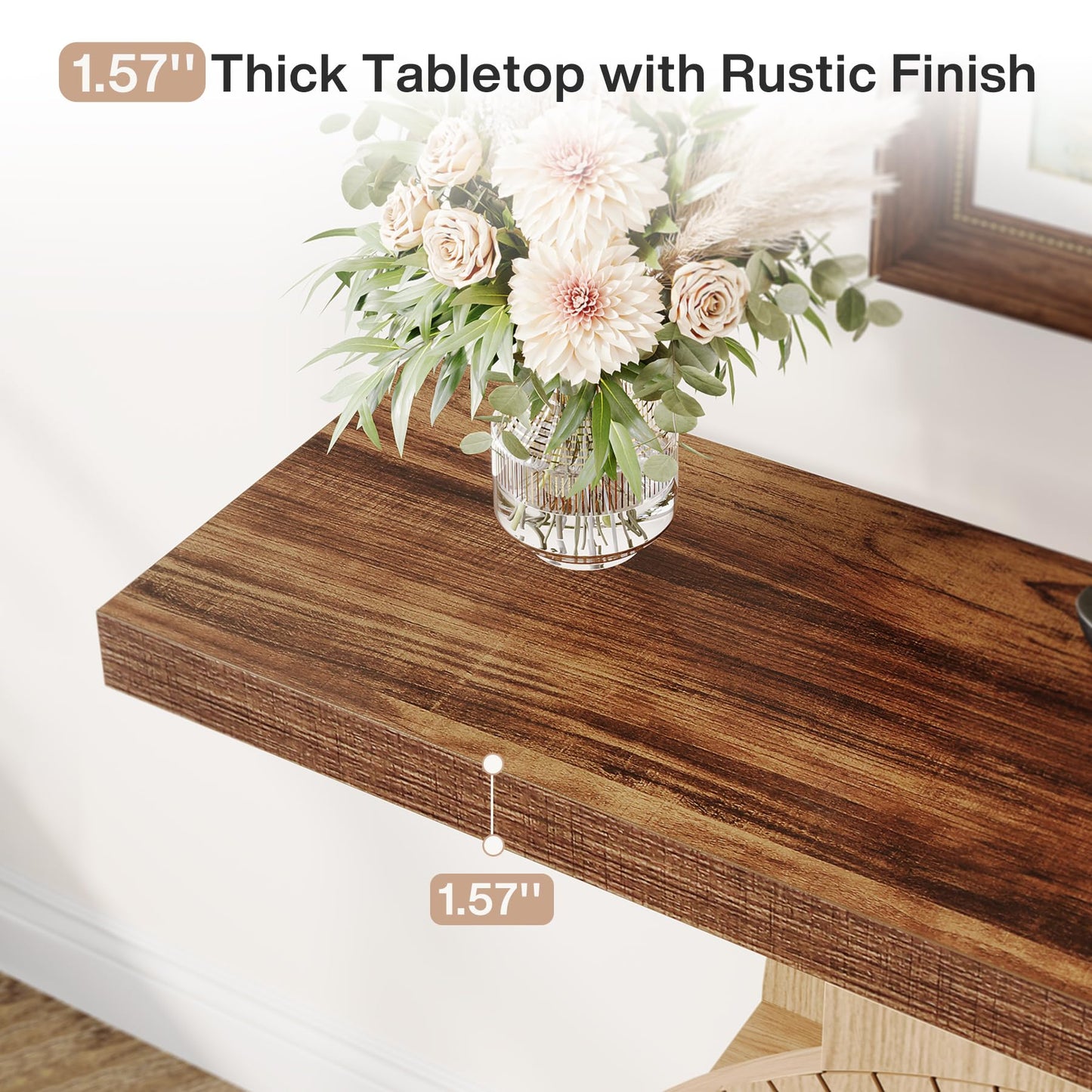 Entryway Sofa Table with Shelves