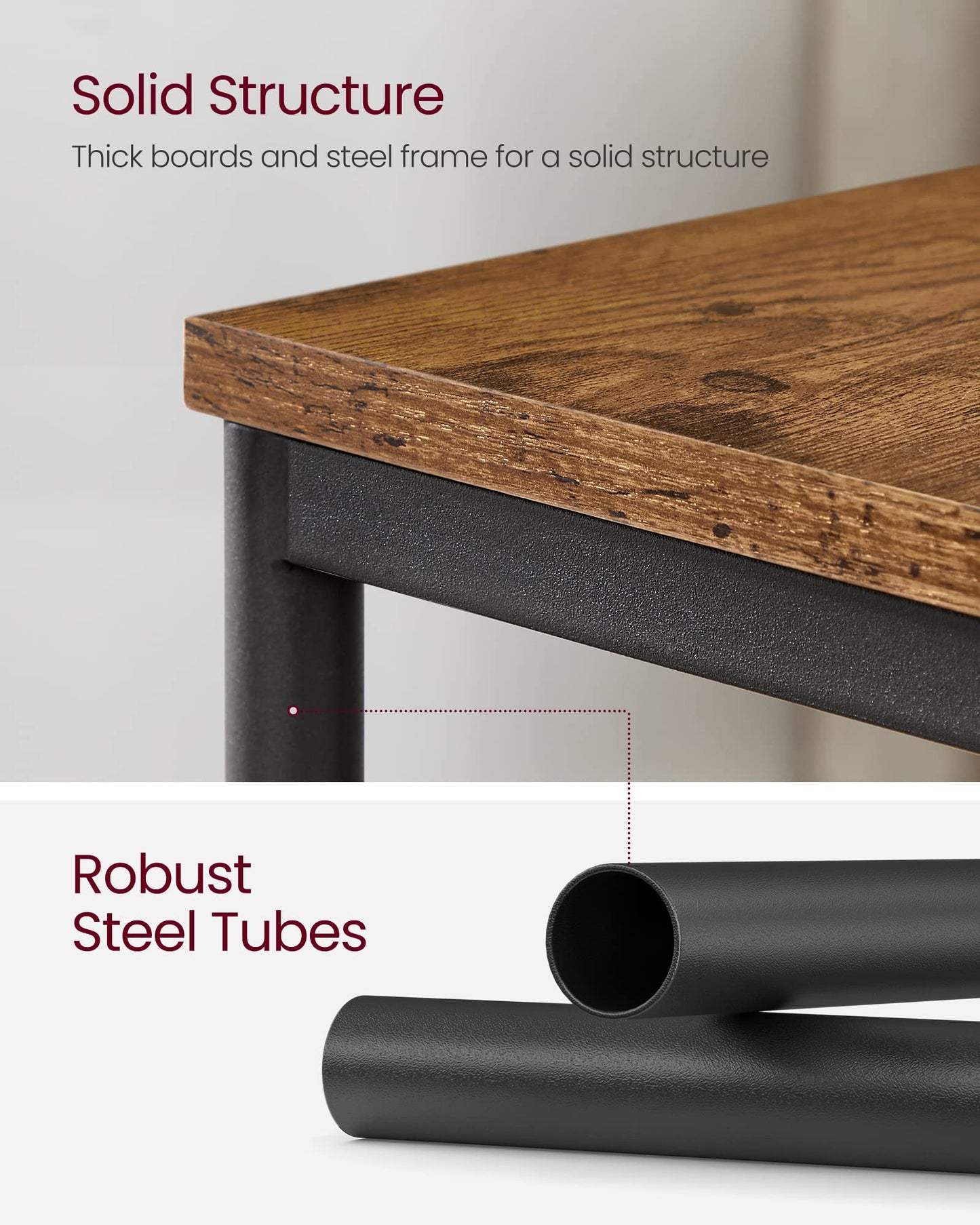 Rustic Brown + Classic Black  SideTable