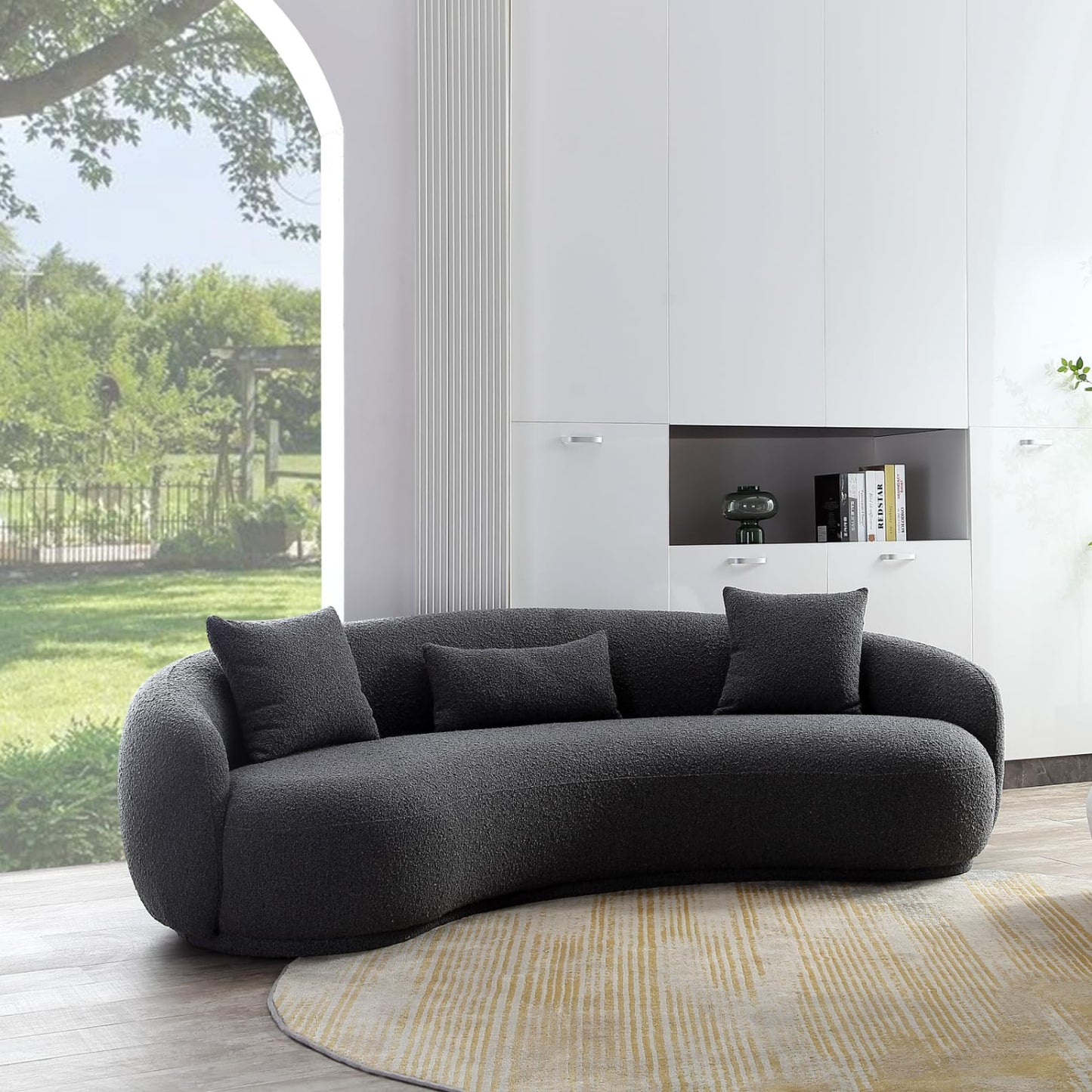 Mid Century Modern Curved Living Room Sofa