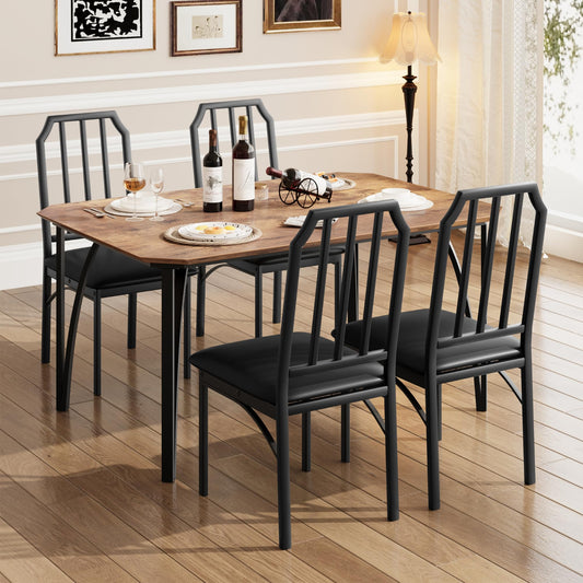 Rustic Brown Dining Table Set