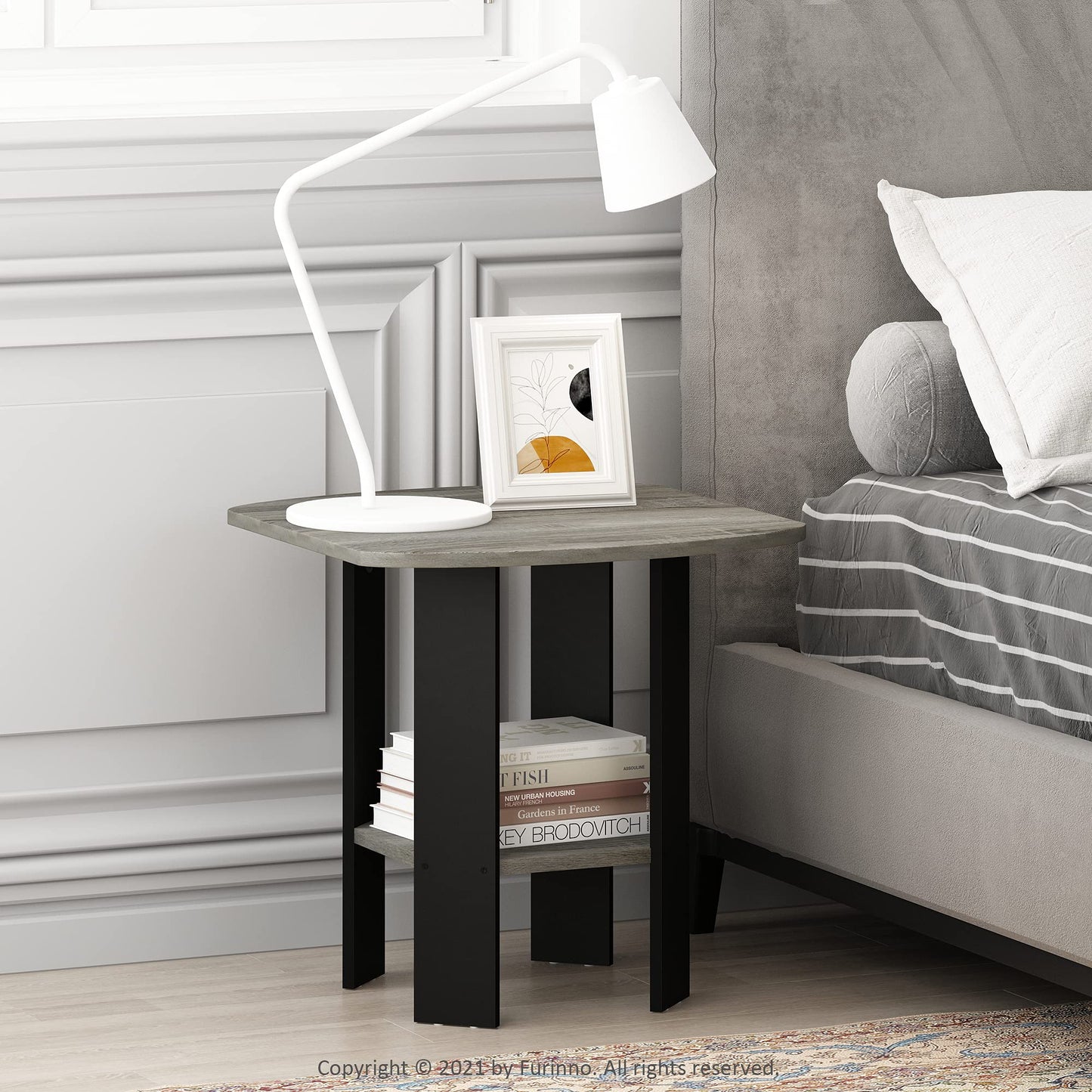 Simple Design End Table, 2-Pack