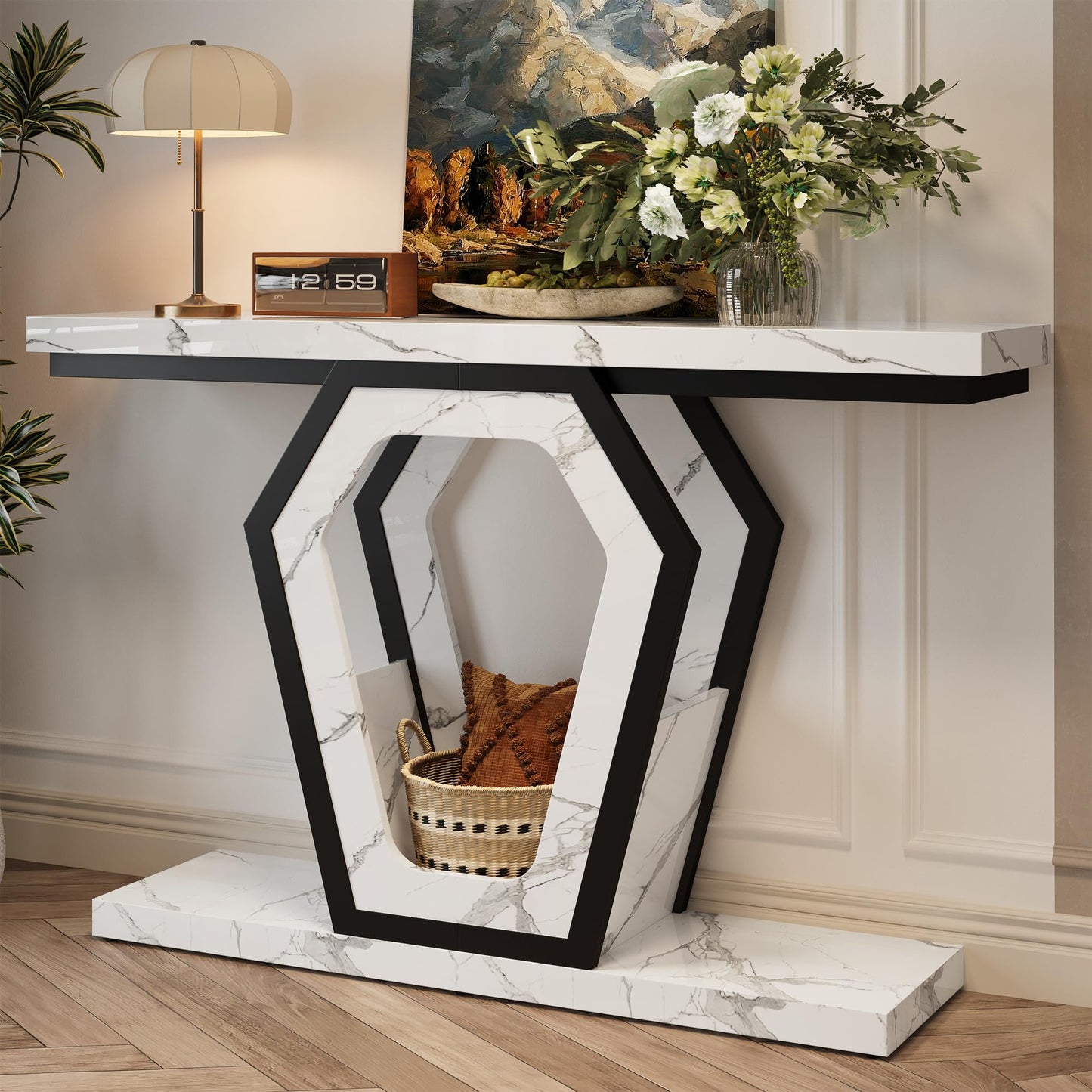 Openwork Bracket Sofa Table