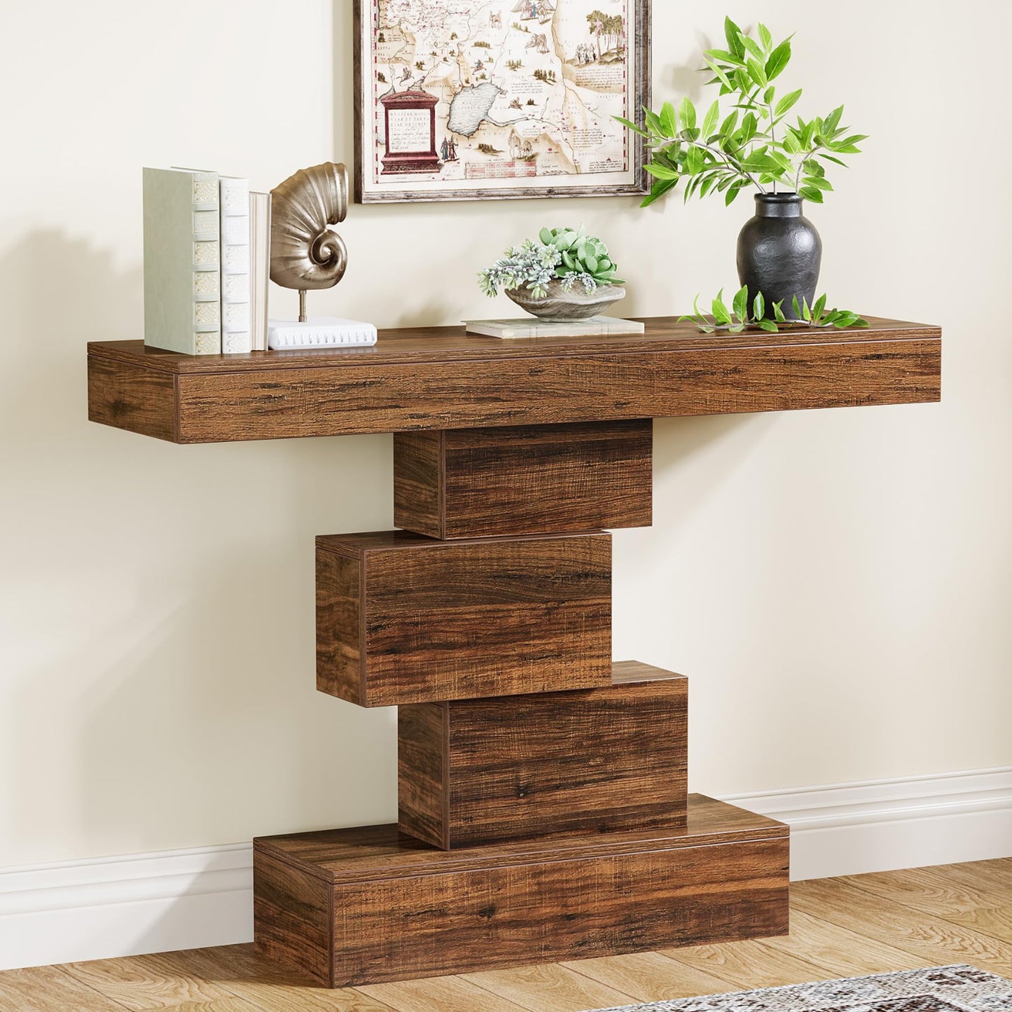 42.5-Inch Narrow Wood Sofa Table