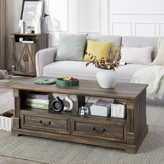 Wood Coffee Table for Living Room