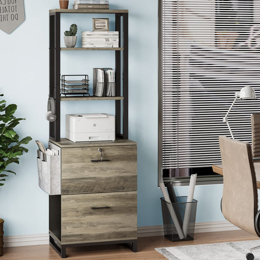 2 Drawer File Cabinet with Lock
