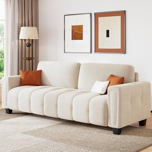 Modern Loveseat Sofa with Extra Deep Seats, Comfy Armrests