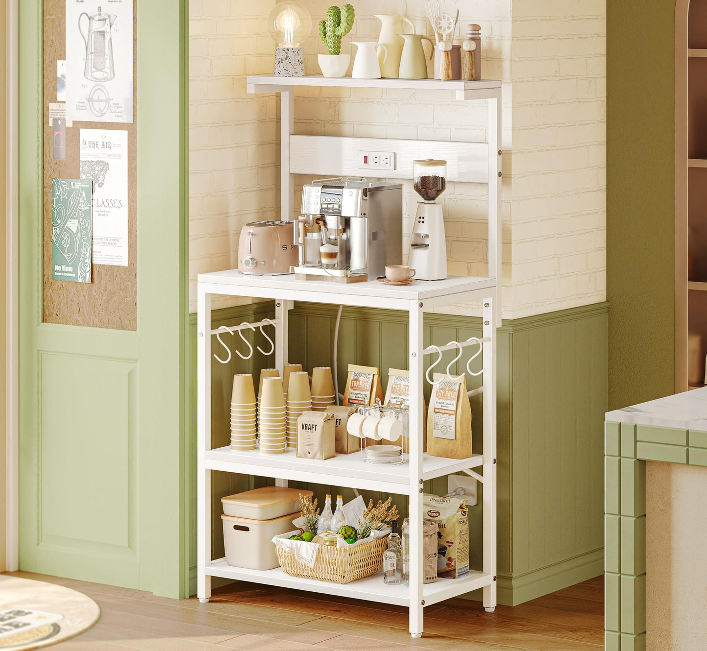 White Kitchen Rack