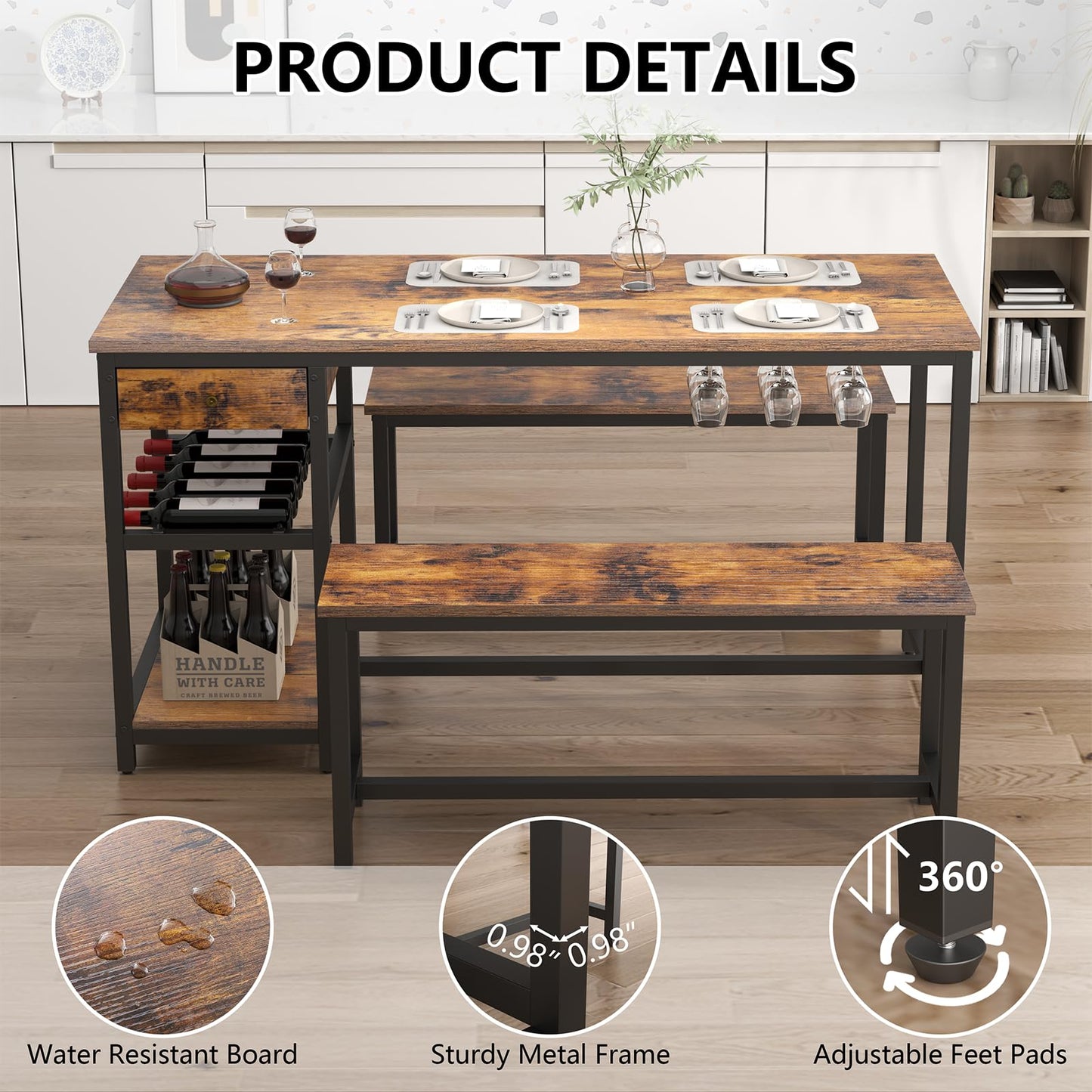 Brown Dining Table Kitchen