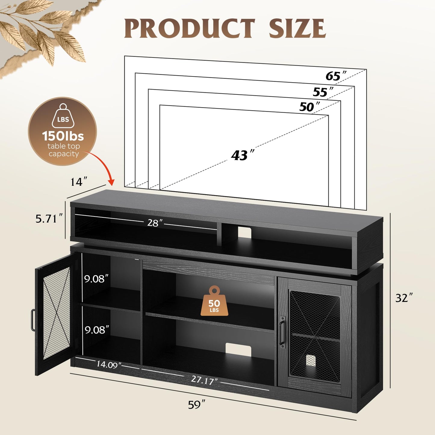 Black TV Stand