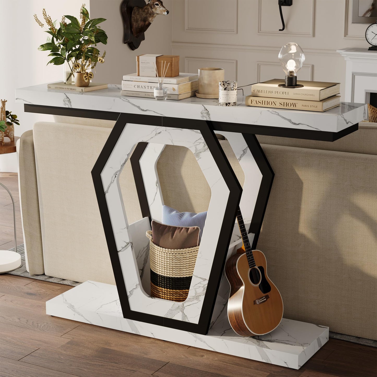 Openwork Bracket Sofa Table