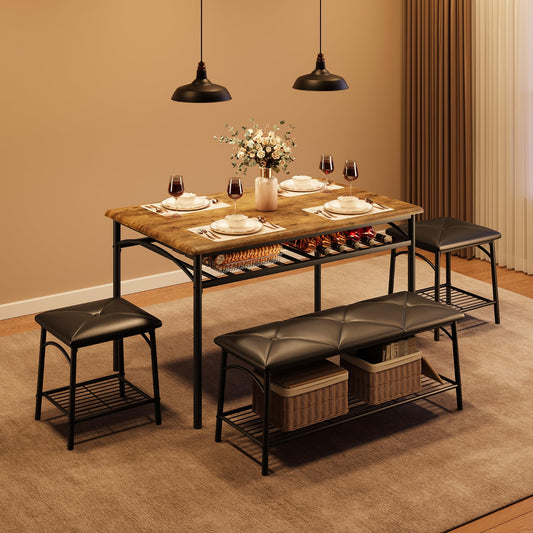 Rustic Brown Dining Table