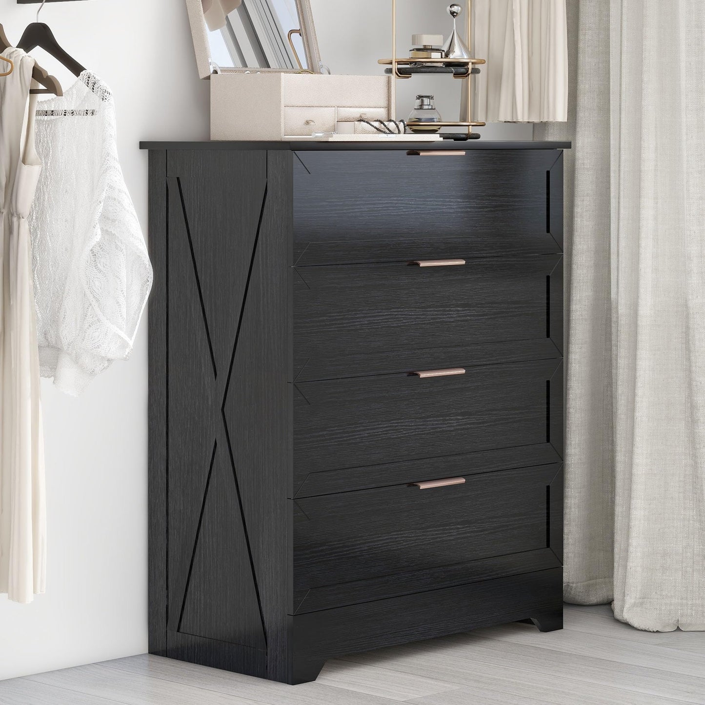 4 Drawer Dresser for Bedroom - Chest of Drawers